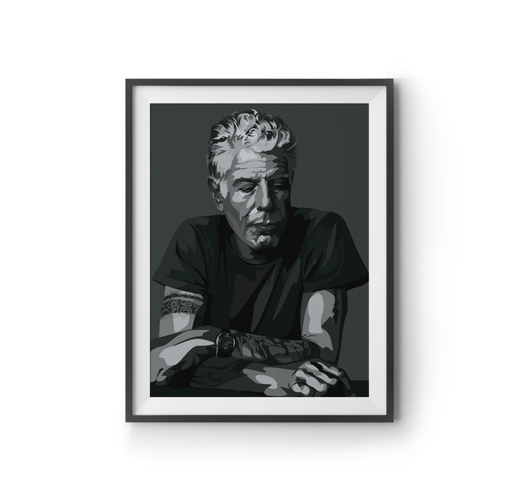 Anthony Bourdain Artwork by LRN GRAPHICS