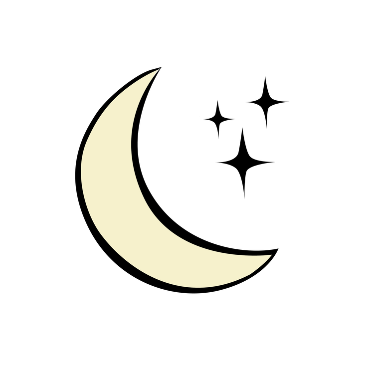 Crescent Moon & Stars SVG / Moon SVG / Moon PNG / Stars Svg / Star Svg / Bedtime / Night time / Baby / Moon Instagram Highlight