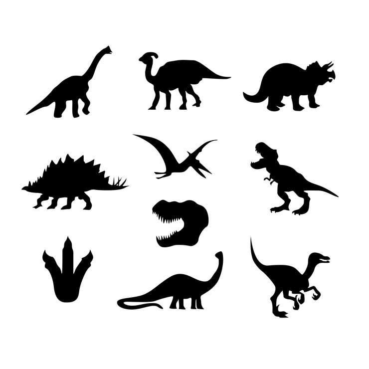 Dinosaurs Bundle SVG Cut file Silhouette Dinosaur Clipart T-rex SVG for Cricut Kids SVG Birthday Dino