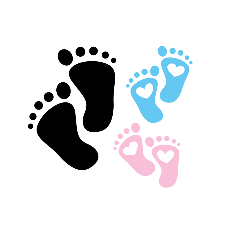 Footprints SVG | Baby feet SVG PNG Dxf Clip Art Baby Shower Svg Christening Kids feet Instant Download Cut File Foot