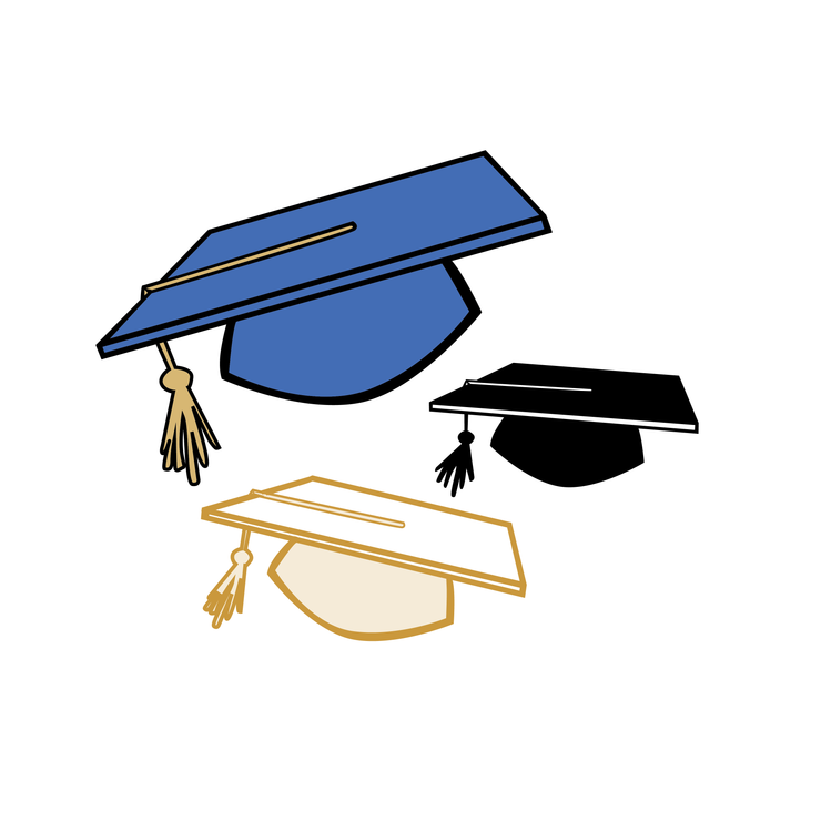 Graduation Hat SVG / Grad Cap SVG / Graduation SVG / Graduating Png / College Svg / University / Diploma / Bachelor / School Highlight / Hsc