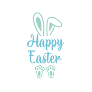 Happy Easter SVG PNG DXF Word Art Digital Download Silhouette Cricut Easter Bunny Cut file