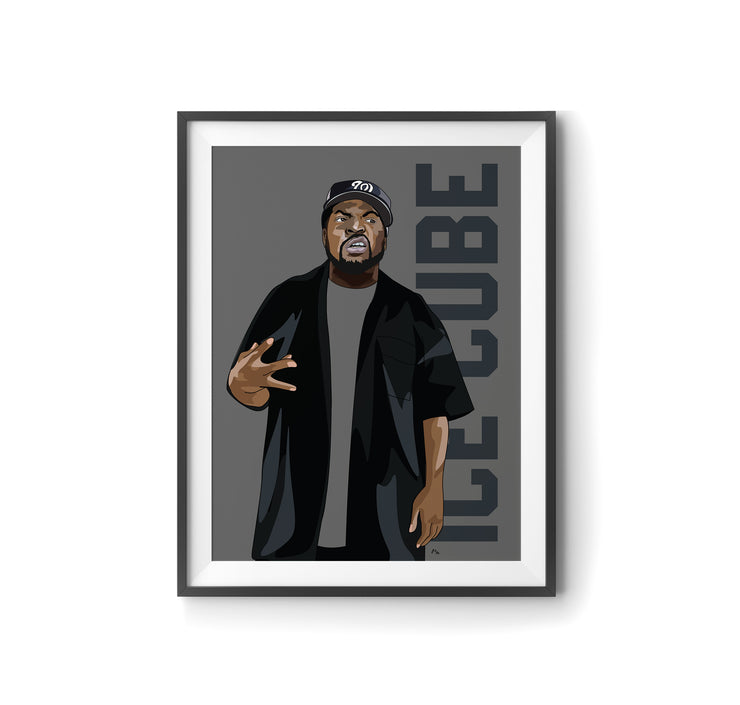 Ice Cube Art Print by LRN GRAPHICS