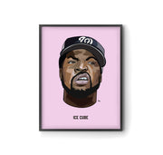 Ice Cube Headshot Art Print by LRN GRAPHICS