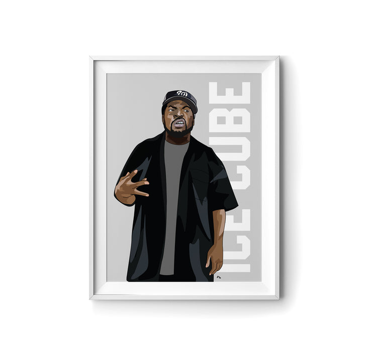 Ice Cube Art Print by LRN GRAPHICS