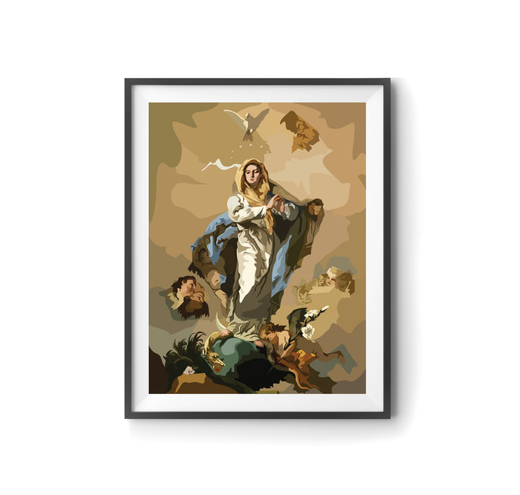 The Immaculate Conception Religious Art Print by LRN GRAPHICS