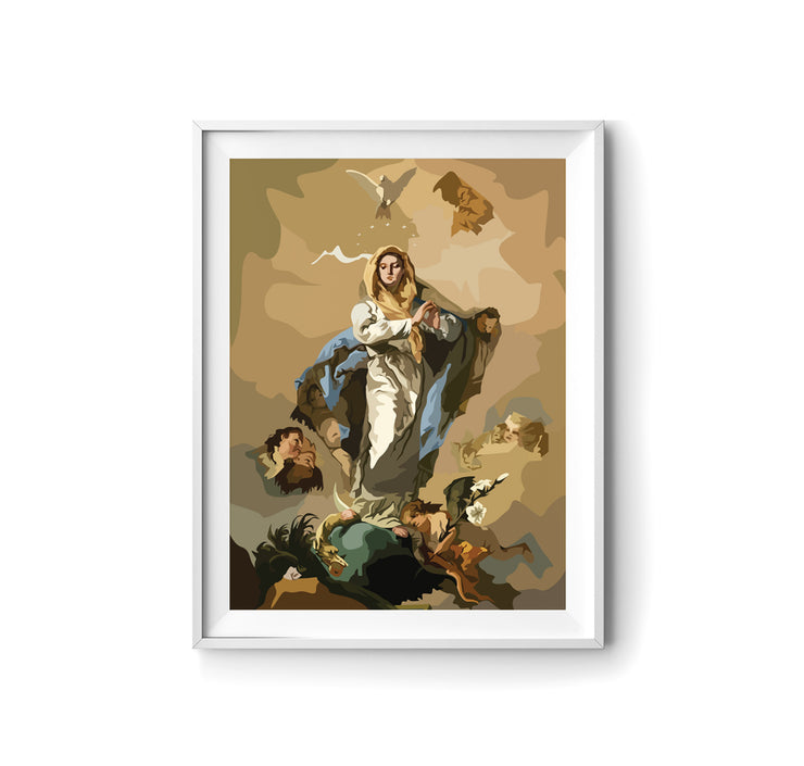 The Immaculate Conception Religious Art Print by LRN GRAPHICS