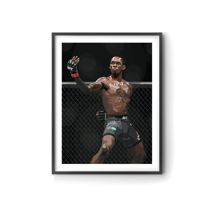 Israel Adesanya Art Print by LRN GRAPHICS