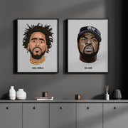 J Cole Ice Cube Art Print by LRN GRAPHICS