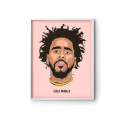 J Cole Cole World Headshot Art Print by LRN GRAPHICS