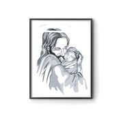 Jesus & Baby Religious Personalised Artwork by LRN GRAPHICS