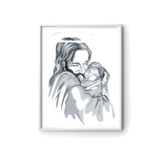 Jesus & Baby Religious Personalised Artwork by LRN GRAPHICS