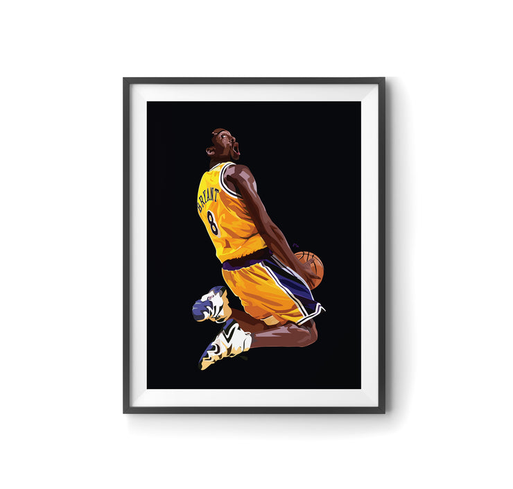 KOBE Bryant 8 Lakers Poster by LRN GRAPHICS