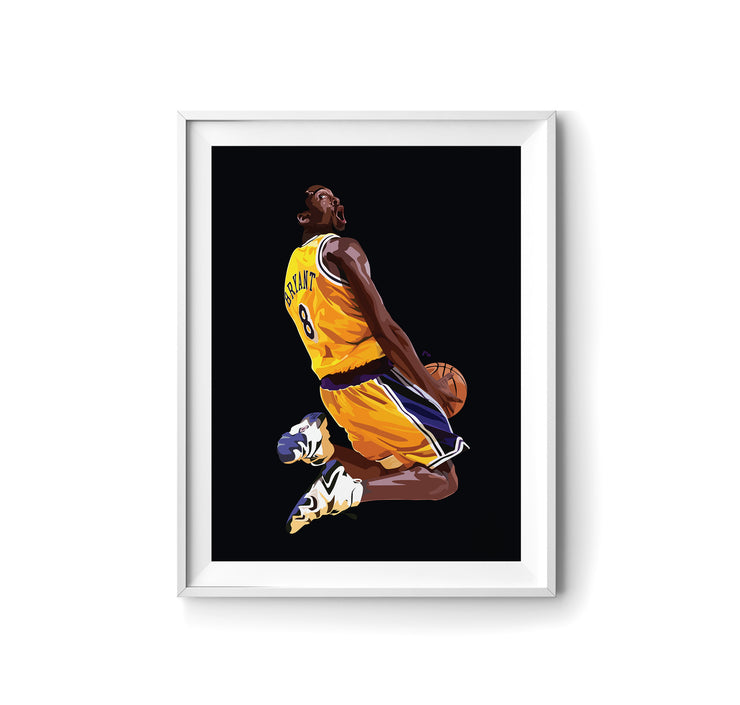 KOBE Bryant 8 Lakers Poster by LRN GRAPHICS