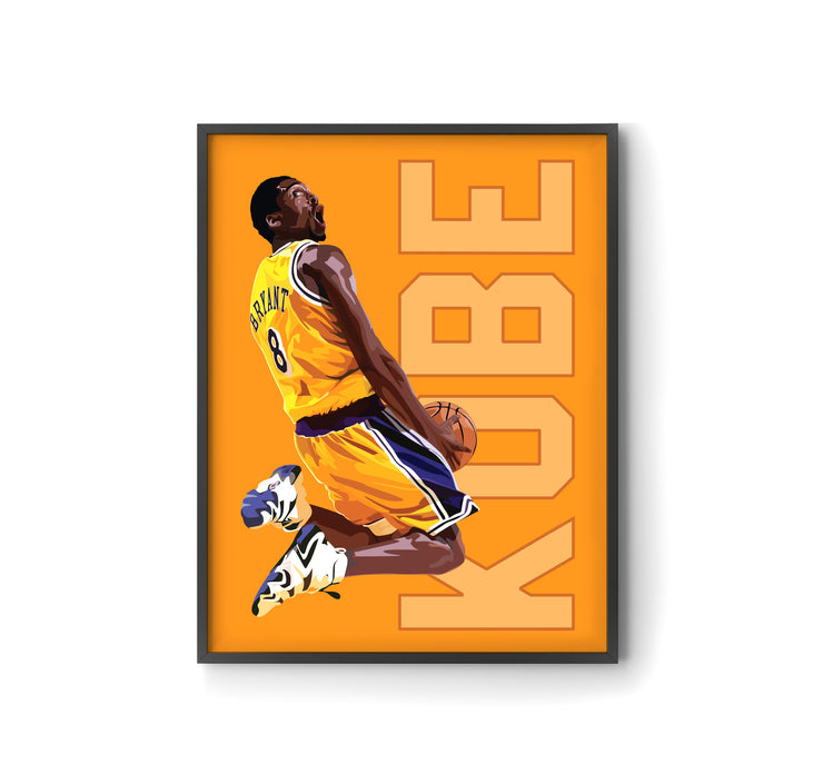 KOBE Bryant 8 Lakers Poster by LRN GRAPHICS