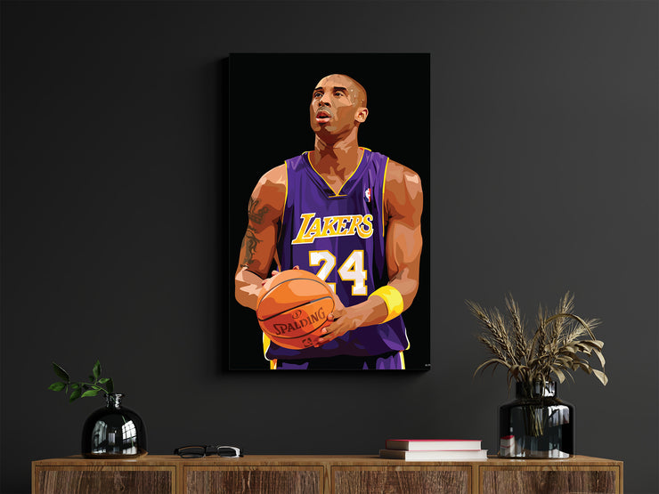 Kobe Bryant Lakers 24 Poster by LRN GRAPHICS