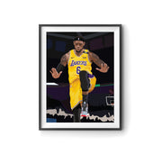 LeBron James Lakers 6 Poster by LRN GRAPHICS