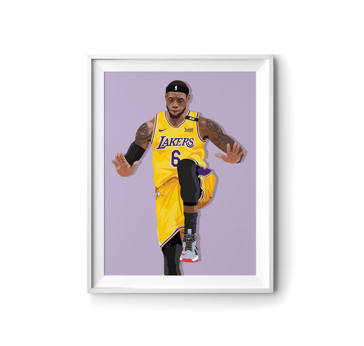 LeBron James Lakers 6 Poster by LRN GRAPHICS