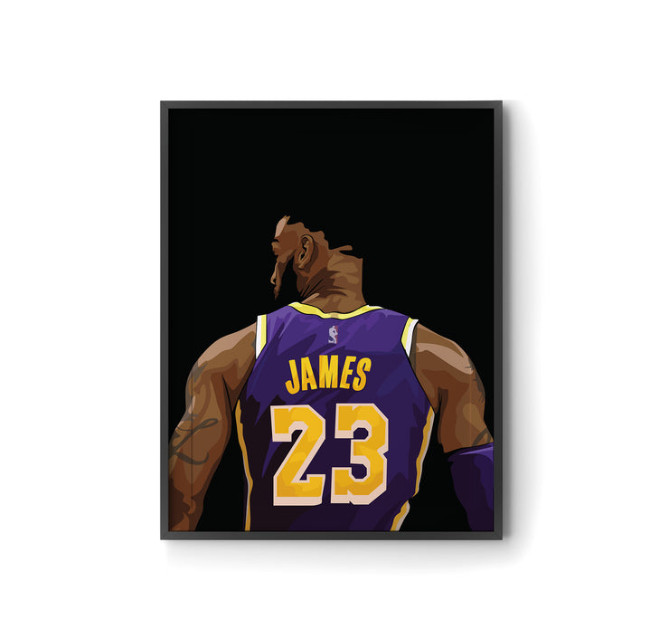 LeBron James Lakers 23 Poster by LRN GRAPHICS