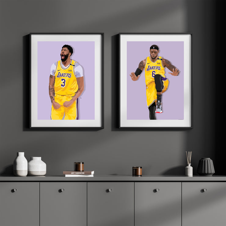 Anthony Davis Lebron James Art Print by LRN GRAPHICS