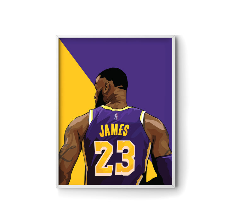 LeBron James Lakers 23 Poster by LRN GRAPHICS