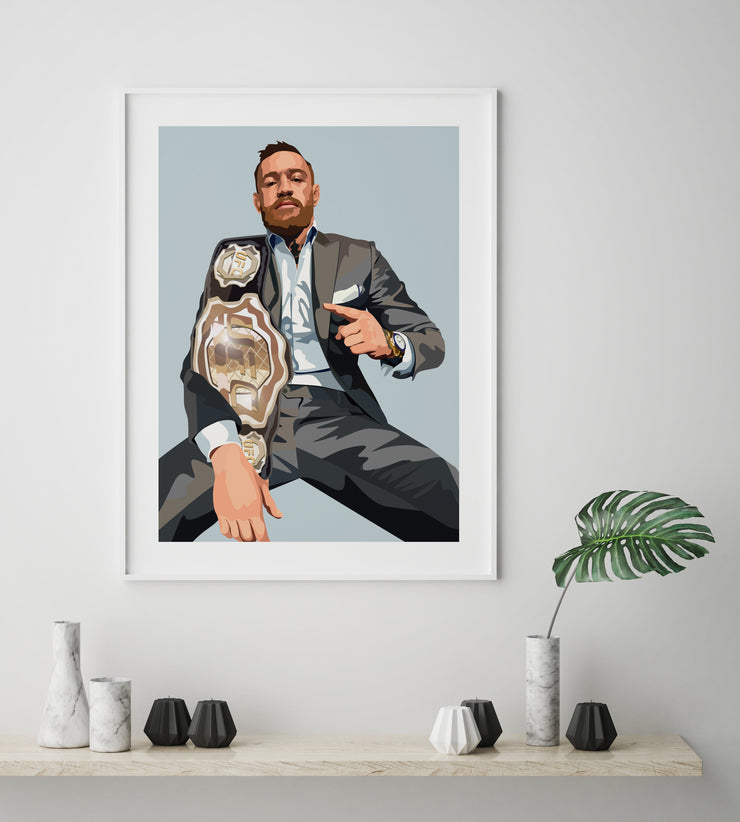 Conor Mcgregor Wall Art Print by LRN GRAPHICS