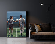 Maradona & Messi Poster by LRN GRAPHICS