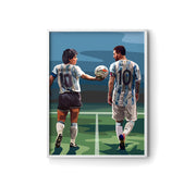 Maradona & Messi Poster by LRN GRAPHICS