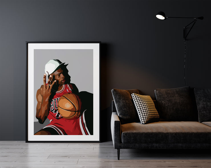 Michael Jordan Bulls Poster by LRN GRAPHICS