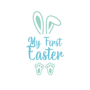 My First Easter SVG PNG DXF Word Art Digital Download Silhouette Cricut Happy Easter Bunny Cut file