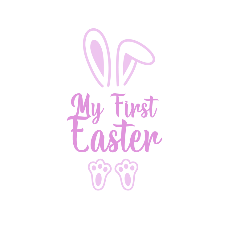 My First Easter SVG PNG DXF Word Art Digital Download Silhouette Cricut Happy Easter Bunny Cut file