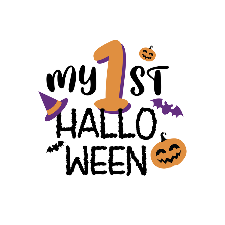 My First Halloween SVG PNG Dxf Digital Download Cut file Halloween Clip art cricut