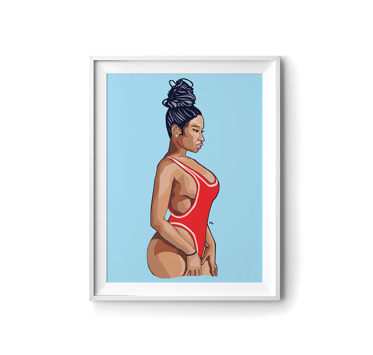 Nicki Minaj Art Poster by LRN GRAPHICS