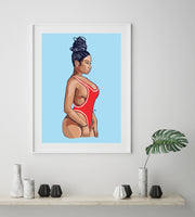 Nicki Minaj Art Poster by LRN GRAPHICS