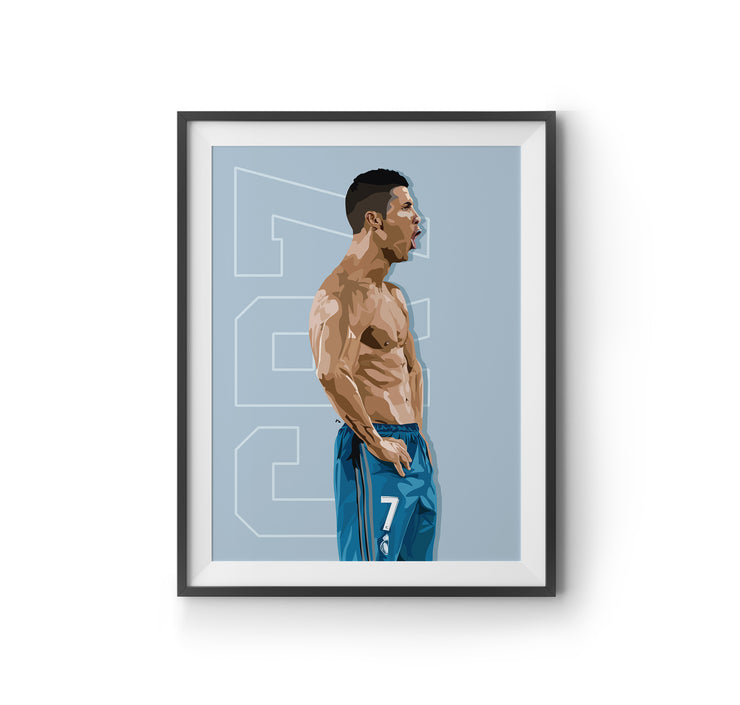 Cristiano Ronaldo Art Print by LRN GRAPHICS