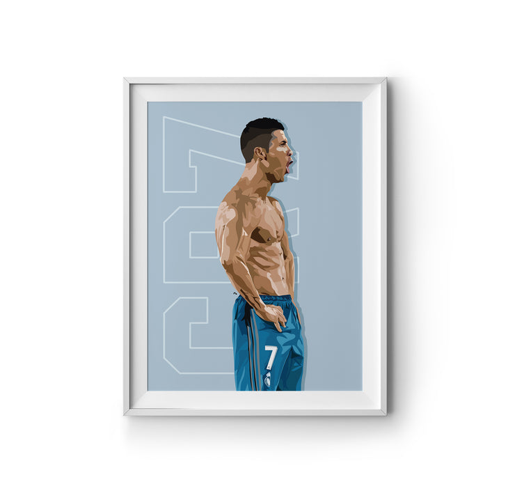 Cristiano Ronaldo Art Print by LRN GRAPHICS