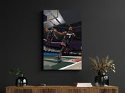 LeBron James Dwyane Wade Slam Dunk Poster by LRN GRAPHICS