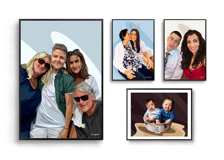 Custom Family Portrait, Digital Print by LRN GRAPHICS