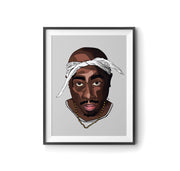 TUPAC Head Shot Art Print by LRN GRAPHICS