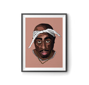 TUPAC Head Shot Art Print by LRN GRAPHICS