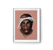 TUPAC Head Shot Art Print by LRN GRAPHICS