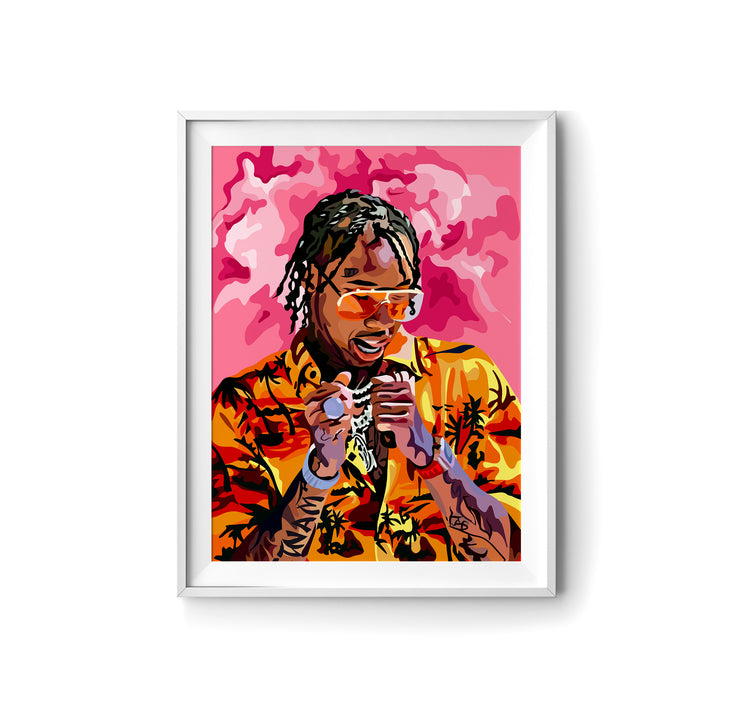 TYGA Wall Art Print by LRN GRAPHICS