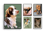 Custom Pet Portrait, Digital Print by LRN GRAPHICS